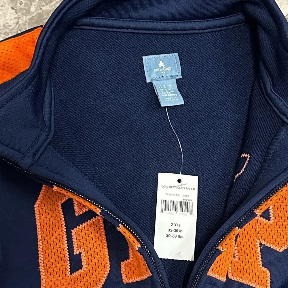 Gap Lightweight Zip Up Jacket NEW Size 2T Toddler Boy Blue Orange